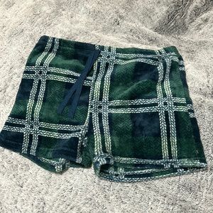 Christmas themed fuzzy shorts